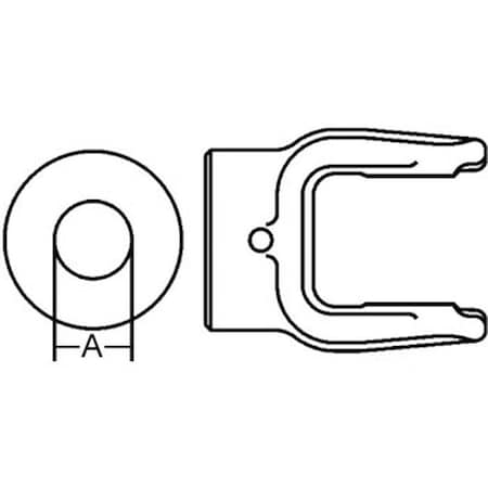 Aftermarket Shear Pin Implement Yoke w 14 Pin Hole A-802-0620-AI